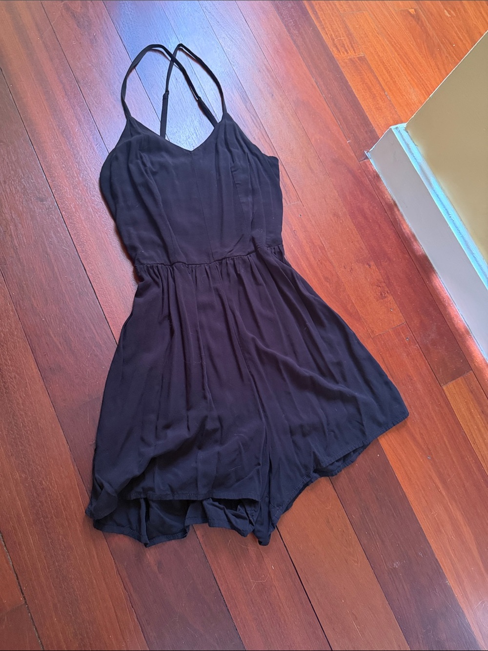 Garage Black Spaghetti-Strap Romper